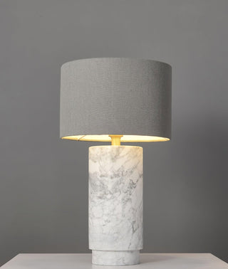 Xavi Lampe de Table en Marbre Et Tissu