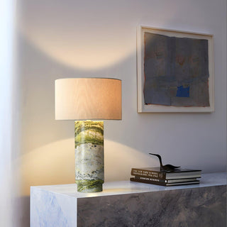Xavi Lampe de Table en Marbre Et Tissu
