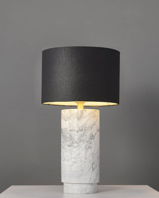 Xavi Lampe de Table en Marbre Et Tissu