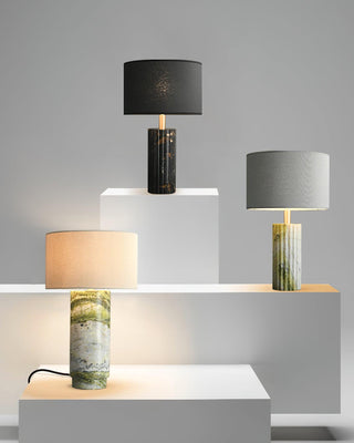 Xavi Lampe de Table en Marbre Et Tissu