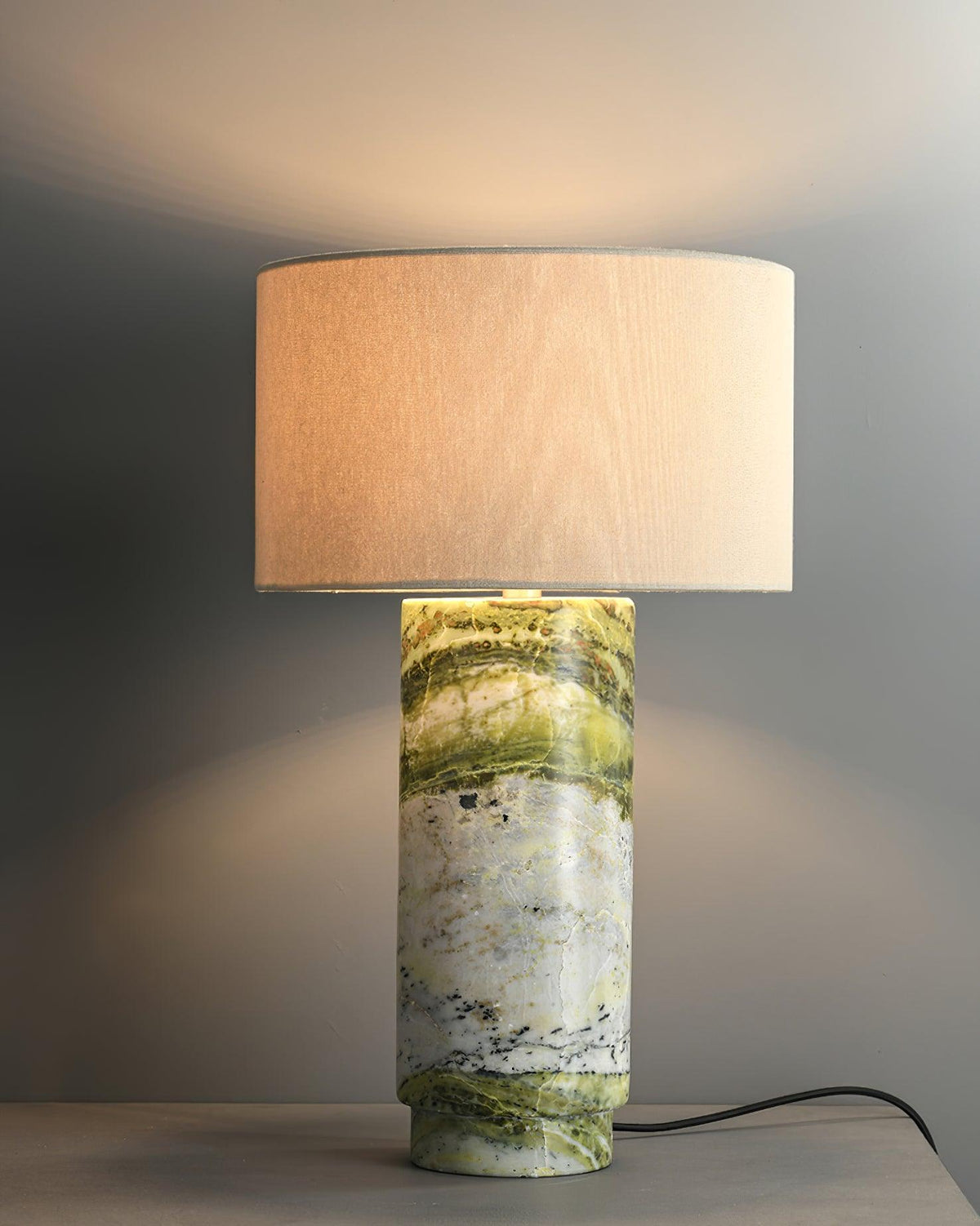 Xavi Lampe de Table en Marbre Et Tissu