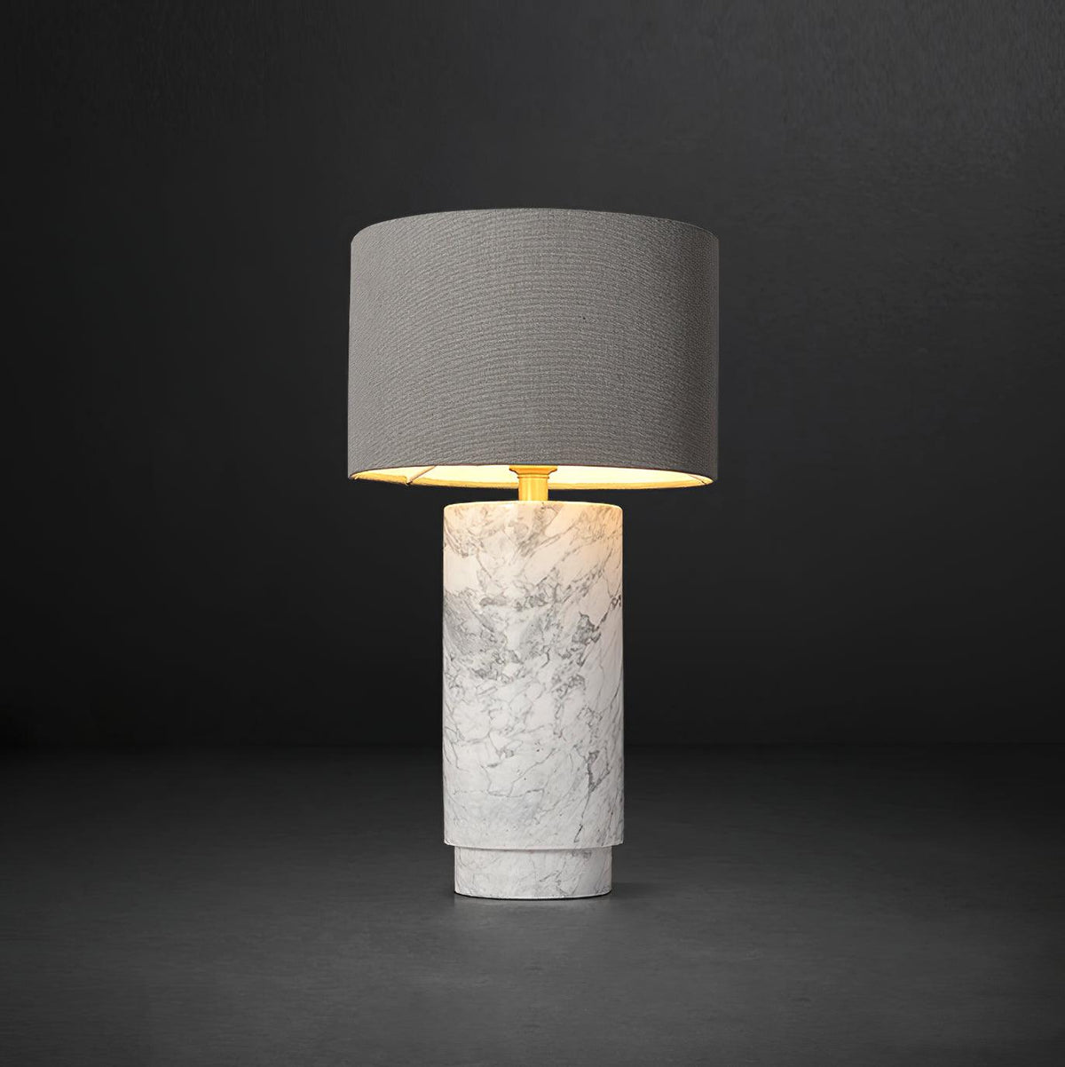 Xavi Lampe de Table en Marbre Et Tissu