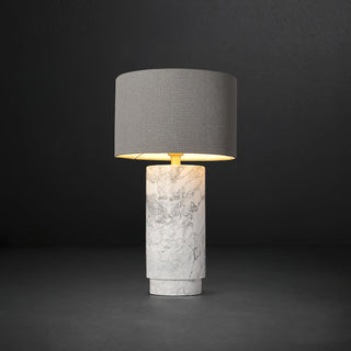 Xavi Lampe de Table en Marbre Et Tissu
