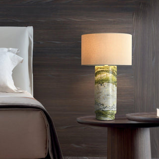 Xavi Lampe de Table en Marbre Et Tissu