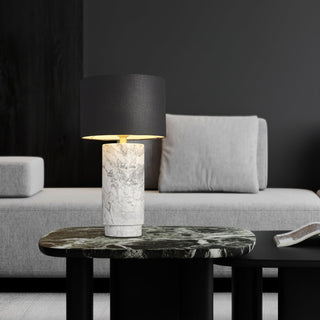 Xavi Lampe de Table en Marbre Et Tissu