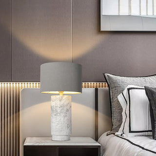 Xavi Lampe de Table en Marbre Et Tissu