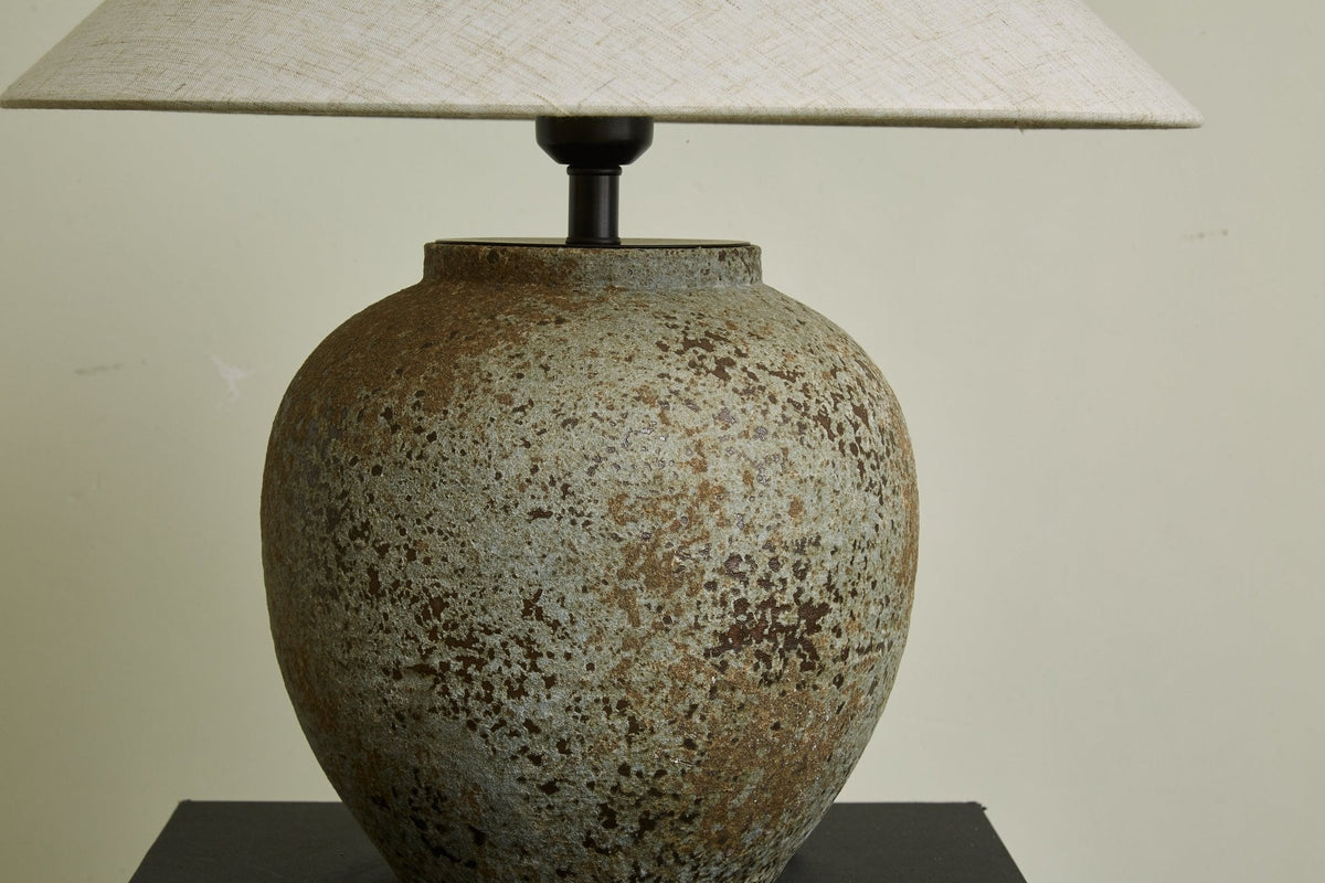 Wells Lampe de Table en Céramique Rustique
