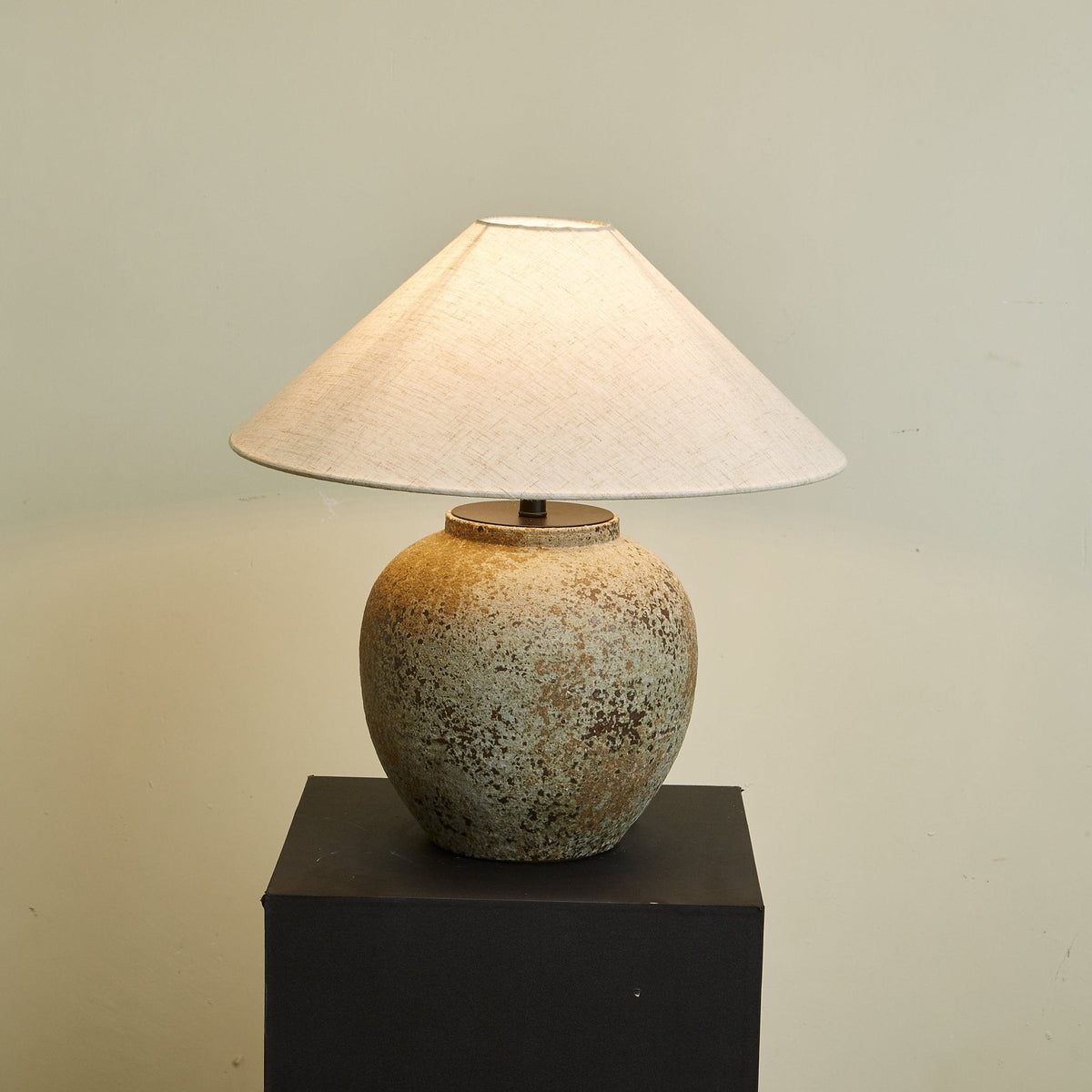 Wells Lampe de Table en Céramique Rustique