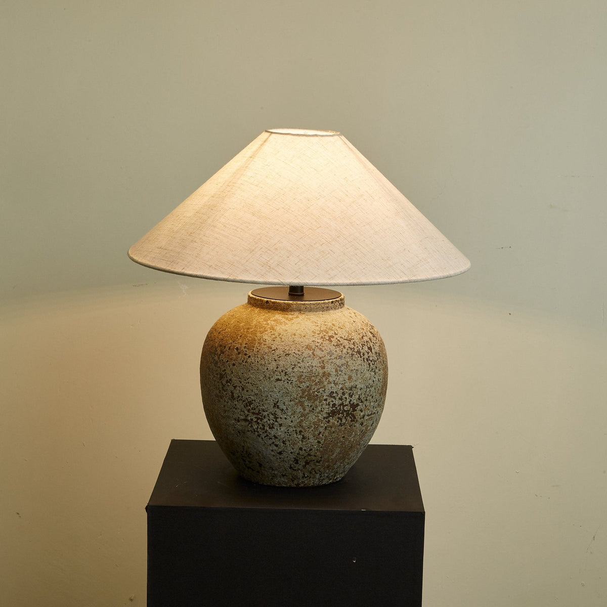 Wells Lampe de Table en Céramique Rustique
