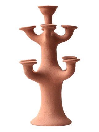 Terracotta Tree Candelabra-Neutral Decor
