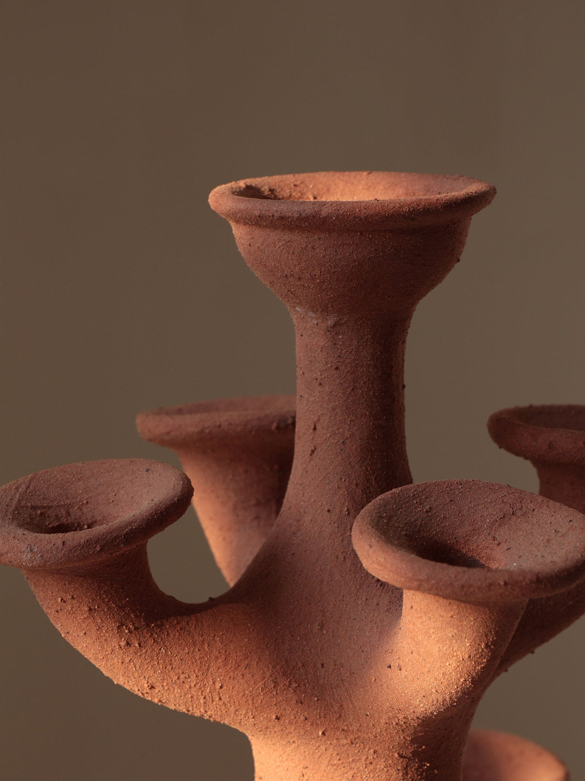 Terracotta Tree Candelabra-Neutral Decor