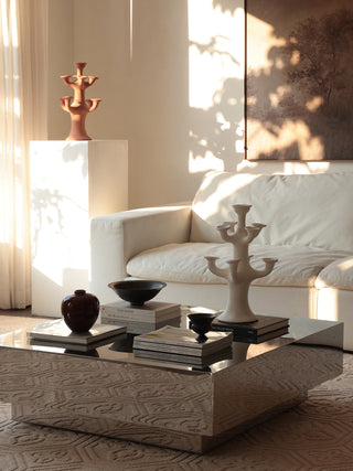 Terracotta Tree Candelabra-Neutral Decor