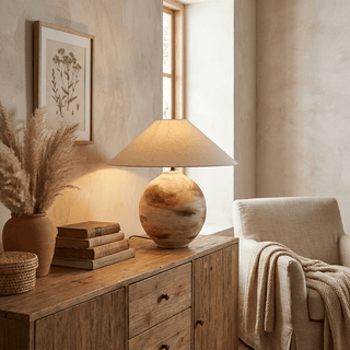 Terrano Ceramic Table Lamp-Neutral Decor