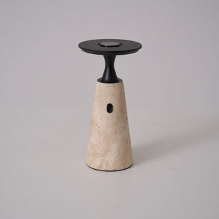 Vespera Lampe de Table en Travertin Sculptural