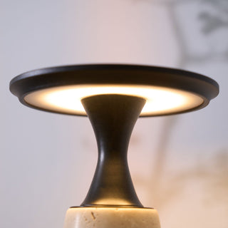 Vespera Lampe de Table en Travertin Sculptural