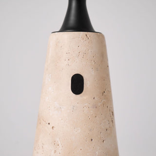 Vespera Lampe de Table en Travertin Sculptural