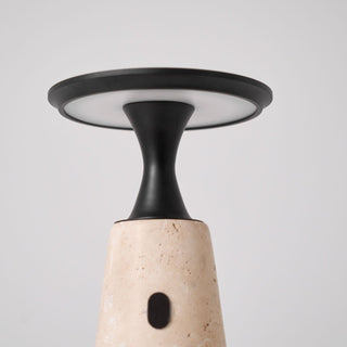 Vespera Lampe de Table en Travertin Sculptural