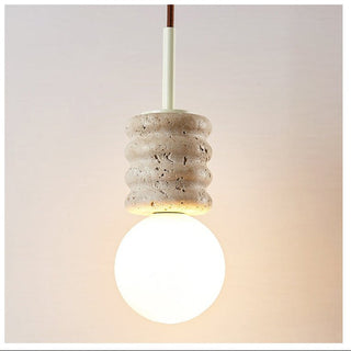 Terrava Stone Pendant Light-Neutral Decor