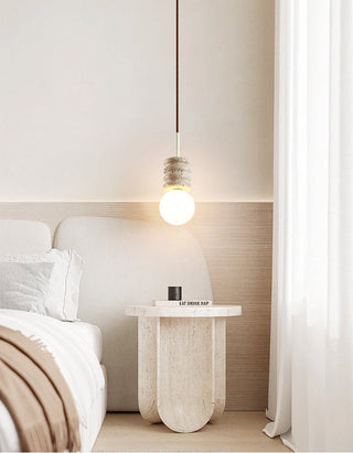Terrava Stone Pendant Light-Neutral Decor