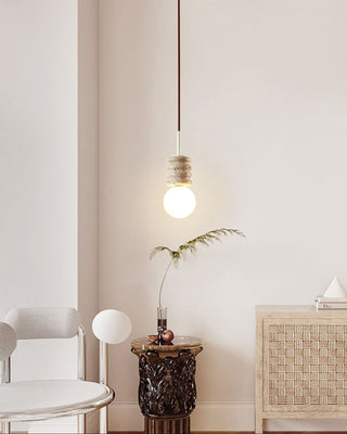 Terrava Stone Pendant Light-Neutral Decor