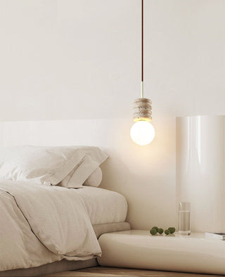 Terrava Stone Pendant Light-Neutral Decor