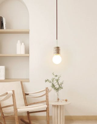 Terrava Stone Pendant Light-Neutral Decor