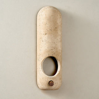 Travertine Oval Wall Sconce-Neutral Decor