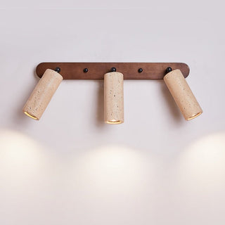 Travertine Triple Spotlight Wall Lamp-Neutral Decor