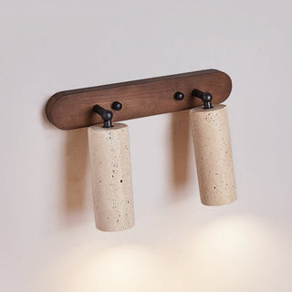 Travertine Triple Spotlight Wall Lamp-Neutral Decor