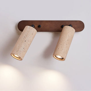 Travertine Triple Spotlight Wall Lamp-Neutral Decor