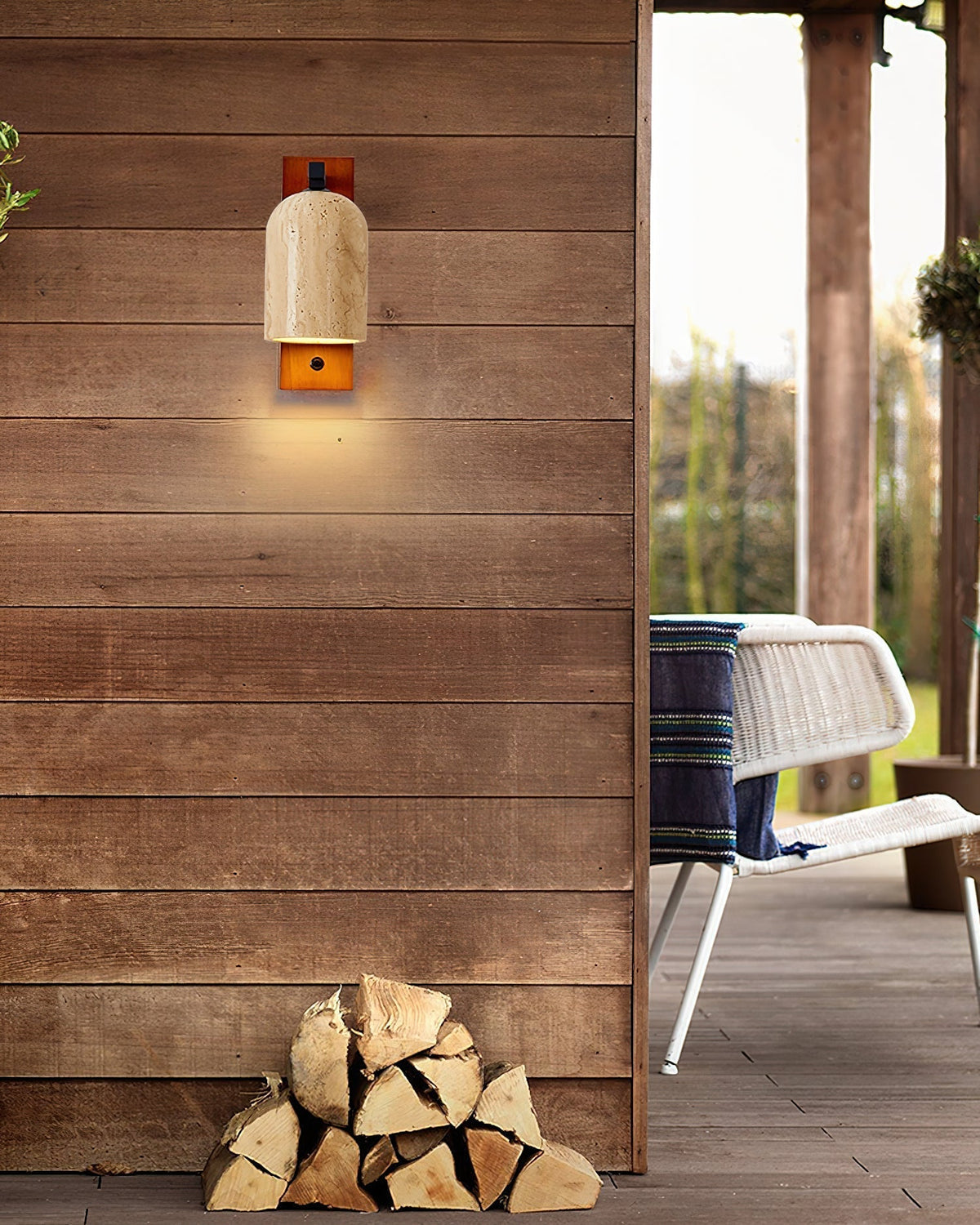 Cole Wall Light Travertine-Neutral Decor