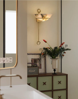 Tether Alabaster Wall Light-Neutral Decor