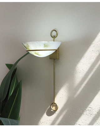 Tether Alabaster Wall Light-Neutral Decor