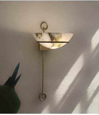 Tether Alabaster Wall Light-Neutral Decor