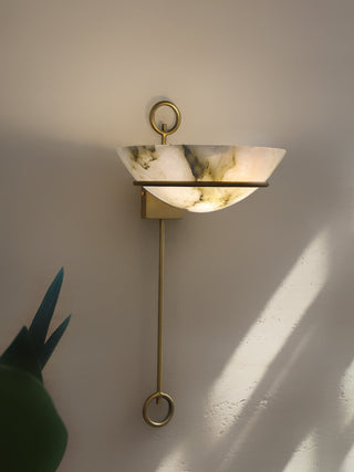 Tether Alabaster Wall Light-Neutral Decor