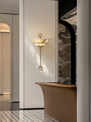 Tether Alabaster Wall Light-Neutral Decor