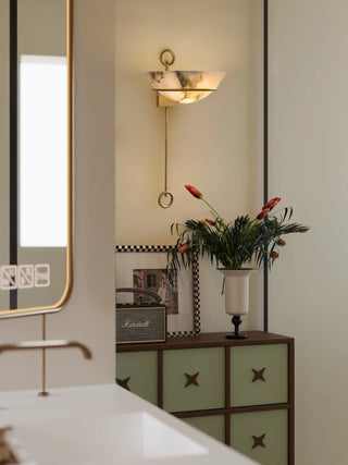 Tether Alabaster Wall Light-Neutral Decor