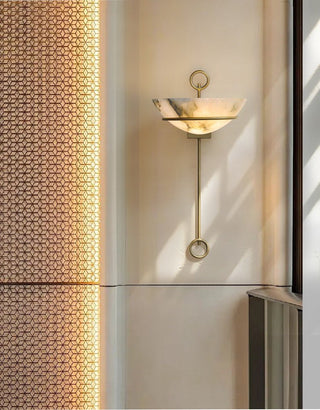 Tether Alabaster Wall Light-Neutral Decor