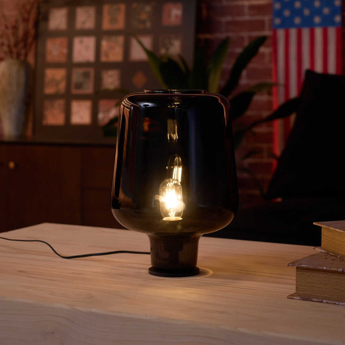 Eanlari Lampe de Table Contemporaine en Verre