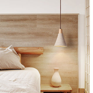Textured Cone Pendant Light-Neutral Decor