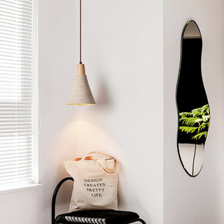 Textured Cone Pendant Light-Neutral Decor
