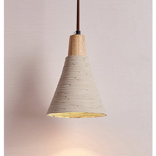 Textured Cone Pendant Light-Neutral Decor