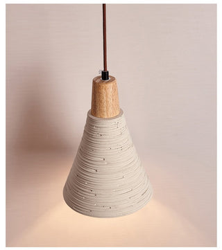 Textured Cone Pendant Light-Neutral Decor