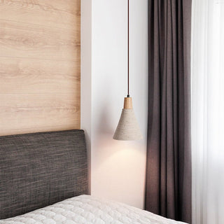Textured Cone Pendant Light-Neutral Decor
