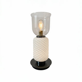 Textured Layered Glass table Light-Neutral Decor