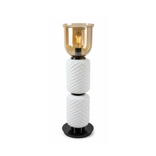 Textured Layered Glass table Light-Neutral Decor