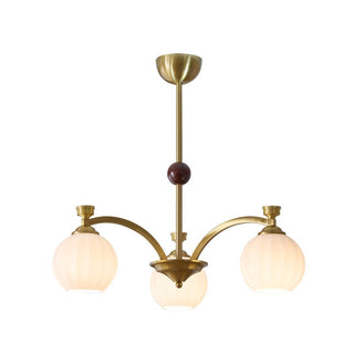 Usilia Lustre Verre Bois Vintage Élégance