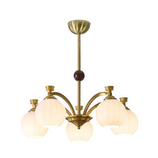 Usilia Lustre Verre Bois Vintage Élégance