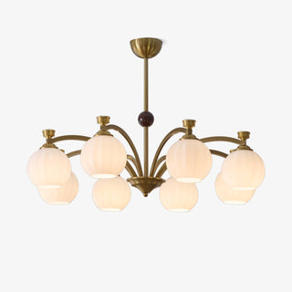 Usilia Lustre Verre Bois Vintage Élégance