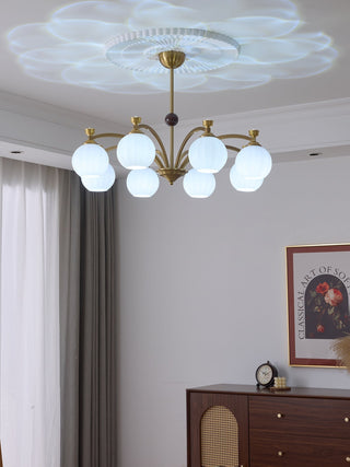 Usilia Lustre Verre Bois Vintage Élégance